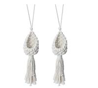 Xiniy 3X Boho Macrame Air Plant Hanger Tillandsia Hanging Basket Corda Holder Flower Home Decor (10CM)