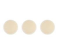 Xiniy 3X Fondo del Cesto nel Legno Naturale da 20 cm con Foro, Base nel Legno Vuoto Circolare per Il Mestiere di Modellatore del Fondo della Borsa all'Uncinetto per Maglieria DIY