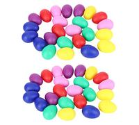 Xiniy 48 Pezzi Egg Shaker Set Uova di Pasqua Maracas Uova Musical Eggs Uova di Plastica per Pasqua per Feste Forniture per Feste Giocattoli Musicali, 6 Colori