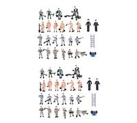 Xiniy 50Pcs 1:87 Figurine Dipinte Figure Miniature di Ferrovieri con Benna E Scaletta