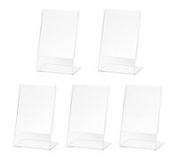 Xiniy 5PZ Office Acrilico Display Volantino Stand Contatore Menu Bacheca nel Plastica Porta College per Poster Aziendali