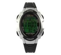 Xinjia Orologio digitale unisex nero ovale TPU silicone cinturino allarme cronometro luce data cronometro, Nero , cinghia