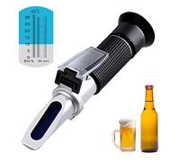XinJiaYi Rifrattometro Birra, Brix Rifrattometro per la produzione di birra, Brix misuratore a due scale Peso specifico 1,000-1,130 e Brix 0-32%, set per birra