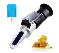 XinJiaYi Rifrattometro miele, tester di miele a scala tripla (contenuto d'acqua: 12-27%, Brix: 58-92%, Be': 38-43), Rifrattometro mano Brix per miele, sciroppo d'acero, melassa e apicoltura