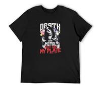 XINJIEDIAN Death in My Metal Not On My Plate Vegan Vegetarian O-Neck 100% Cotton Short Sleeve Unisex T-Shirt S