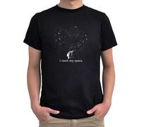 XINJIEDIAN I Need My Space Astronomy O-Neck 100% Cotton Short Sleeve Unisex T-Shirt XXL
