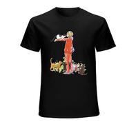 XINJIEDIAN Kenma And Cats Anime Clothes Design Haikyuu Volleyball Anime O-Neck 100% Cotton Short Sleeve Unisex T-Shirt L