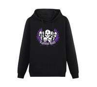 XINJIEDIAN Lacuna Coil Skull Cluster Symbol Logo Hoody Unisex Ptinted Hoodies Long Sleeve Men's Hooded with Pocket Black XXXL