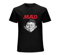 XINJIEDIAN Mad 70's Repeat O-Neck 100% Cotton Short Sleeve Unisex T-Shirt S