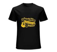 XINJIEDIAN Nashville Vintage Country Music Opry Banjo Bluegrass Tennessee Grand Ole O-Neck 100% Cotton Short Sleeve Unisex T-Shirt XL