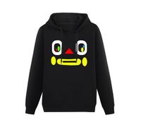 XINJIEDIAN Nerd N.E.R.D. Face Image Pharrell Williams Vintage Hoody Unisex Long Sleeve Hooded with Pocket Black S