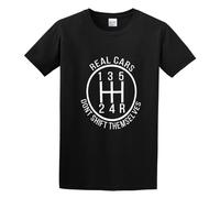XINJIEDIAN Real Cars Don't Shift Themselves Funny Auto Racing Mechanic Manual O-Neck 100% Cotton Short Sleeve Unisex T-Shirt S