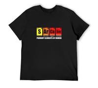 XINJIEDIAN Science T-Shirt Sarcasm S AR Ca SM Primary Elements of Humor O-Neck 100% Cotton Short Sleeve Unisex T-Shirt M
