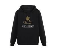 XINJIEDIAN Simple Minds Band Logo Hoody Unisex Ptinted Hoodies Long Sleeve Men's Hooded with Pocket Black XXL