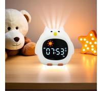 xinjinhju Alarm Clock Wake Clock Touch Night Light Sleep Training Clocks with 6 White Noise Sound Machine - Owl