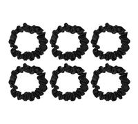 Xinjoduz 6 elastici in seta di gelso per dormire i capelli, piccoli elastici per capelli neri, nessun danno, elastici per capelli in raso, per donne e ragazze, elastici per coda di cavallo per la cura