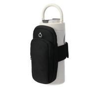 Xinjoduz Supporto per cellulare per braccio da corsa, supporto per cellulare per bottiglia d'acqua in palestra, borsa per borraccia sportiva regolabile con supporto per cellulare, nero