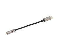 XINL Amplificatore per Cuffie A Bassa Potenza Tipo C a 3,5 mm Adattatore per Amplificatore per Cuffie Carico in Uscita 16Ω-600Ω 384 KHz/32 Bit per Laptop Nero