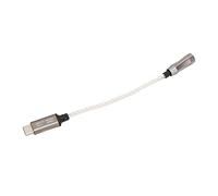 XINL Amplificatore per Cuffie A Bassa Potenza Tipo C a 3,5 mm Adattatore per Amplificatore per Cuffie Carico in Uscita 16Ω-600Ω 384 KHz/32 Bit per Laptop d'Argento