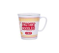 XINLAI Breakfast Milk Oatmeal Mugs Ceramic Instant Noodle Cup Large Soup Bowl with Lid Red-680ml