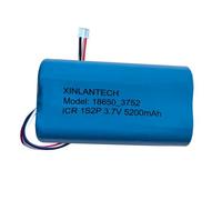 XINLANTECH 18650 1s2p 5200mAh 3,7V batteria ricaricabile agli ioni di litio con spina PH2.0/3P / celle 5C / supporta la ricarica rapida
