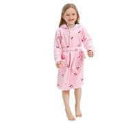 XINNE Ragazzi Ragazze con cappuccio Robe, Vestaglia Accappatoio morbido pigiama di flanella Unisex Toddlers Bambini Sleepwear Cherry Modello