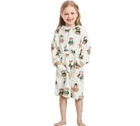 XINNE Unisex Bambino Corallo Del Panno Morbido Con Cappuccio Vestaglia Accappatoio Ragazzi Ragazze Toddlers Pigiami Degli Indumenti Da Notte