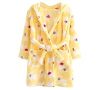 XINNE Unisex Bambino Corallo Pile Con Cappuccio Abito da camera Accappatoio Ragazzi Ragazze Pigiama Pigiama Pigiami Pigiameria, Carota., 5-6 Anni