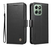 XINNI Cover per Honor X6b 4G Custodia, Semplice Cellulare Libro Antiurto Flip Pelle PU/TPU Magnetica Case, Nero