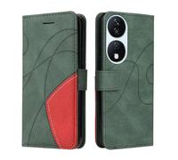 XINNI Cover Protettiva per Honor X7b Case, retrò Cellulare Custodia Libro Antiurto in Flip Pelle PU/TPU, Portafoglio Flip Magnetica, Verde