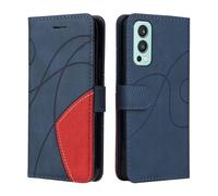 XINNI Cover Protettiva per OnePlus Nord 2 5G Case, retrò Cellulare Custodia Libro Antiurto in Flip Pelle PU/TPU, Portafoglio Flip Magnetica, Blu
