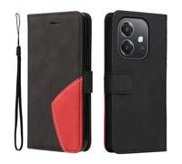 XINNI Cover Protettiva per Oppo A60 5G(Not Fit 4G) Case, retrò Cellulare Custodia Libro Antiurto in Flip Pelle PU/TPU, Portafoglio Flip Magnetica, Nero