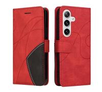 XINNI Cover Protettiva per Samsung Galaxy A56 Case, retrò Cellulare Custodia Libro Antiurto in Flip Pelle PU/TPU, Portafoglio Flip Magnetica, Rosso