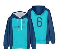 Xinnice Anime Felpa con cappuccio Isagi Yoichi Felpa Seishiro Nagi Manica Lunga Felpa Cosplay Unisex Tempo Libero Maglione Manica Lunga per Donna Uomo