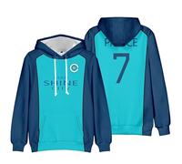 Xinnice Anime Felpa con cappuccio Isagi Yoichi Felpa Seishiro Nagi Manica Lunga Felpa Cosplay Unisex Tempo Libero Maglione Manica Lunga per Donna Uomo