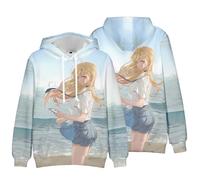 Xinnice Anime, felpa con cappuccio Kitagawa Marin, a maniche lunghe, per cosplay Kitagawa Marin Merch, unisex, per il tempo libero