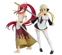 Xinnice Fairy Tail Anime Action Figure, 17 cm Erza Scarlet & 16,5 cm Vergine Lucy Heartfilia Figura | Statua in PVC | Modello di decorazione per desktop dei cartoni animati | Regalo per gli