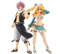 Xinnice Fairy Tail Anime, statuetta Natsu Dragneel & 17 cm Aquarius Lucy Heartfilia | Statua in PVC | Modello di decorazione per desktop dei cartoni animati | Regalo per gli appassionati di anime