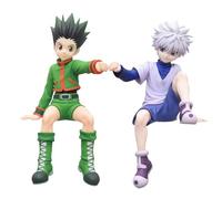 Xinnice killua zaoldyeck & Gon · Freecss Anime Figura in PVC Seduto Modello Anime Desktop Raccolta Statua per i fan 12 cm