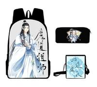 Xinnice Mo Dao zu Shi Zaino, Anime Studenti, Wei Wu Xian Lan Wang JI, astuccio + borsa a tracolla, set da 3 pezzi per ragazzi e ragazze, Lan Wang Ji, 30*13*40cm