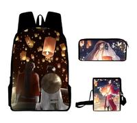Xinnice Tian Guan Ci Fu - Set di sacchi per la scuola Xie lian/Hua Cheng Anime, astuccio + borsa a tracolla, unisex, 3 pezzi, Tipo 8., 30x13x40cm