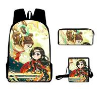 Xinnice Tian Guan Ci Fu - Set di sacchi per la scuola Xie lian/Hua Cheng Anime, astuccio + borsa a tracolla, unisex, 3 pezzi, Tipo 7, 30x13x40cm