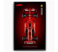 XINPENGD Cornice per foto da parete compatibile con lego 42207 F1 Auto da corsa Formula 1, da collezionare e proteggere, 49,8 x 79,8 cm (modello non incluso) (opzione A (senza luce)