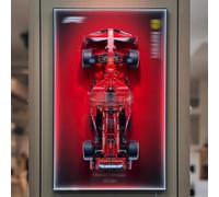 XINPENGD Cornice portafoto da parete compatibile con Lego 42207 F1 Formula 1 Racing Car, per raccogliere e proteggere, 49,8 x 79,8 cm (modello non incluso) (opzione D (con luce))