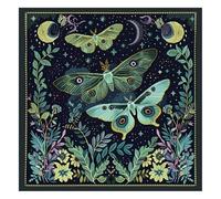 Xinpinzhou Kit Punto Croce Falena, Schemi Quadri Set Ricamo Punto Croce Kit da Ricamare Principianti Prestampato Stampato Completo Starter Bambini Cross Stitch Embroidery Ricami 36 x 36 cm