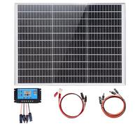 XINPUGUANG Pannello solare mono da 60W 12V con sistema Ogrid Modulo solare fotovoltaico 10A 12v/24v Regolatore di carica solare per casa, giardino, lampione, telecamera, CCTV, ricarica esterna