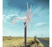 XINRISHENG 24V, Gruppo elettrogeno a turbina eolica da 5000 W a 8 Pale, generatore di Corrente 12V 24V 48V con Lama e regolatore di Carica per aziende agricole familiari