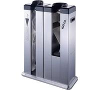 XINRISHENG Avvolgitore Automatico per Ombrello Bagnato, Doppia Fessura, Supporto per Dispenser di Borse per ombrelli Commerciali con 500 Sacchetti Corti e 500 Lunghi,Grigio