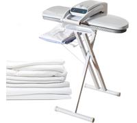 XINRISHENG Pressa a Vapore da 1800 W, stiratrice Automatica, piroscafo Professionale con Superficie di pressatura Antiaderente, Controlli digitali con 5 impostazioni del Tessuto,65cm