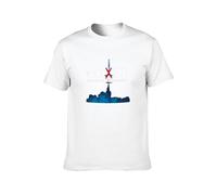 XINRONGYUAN Natividad Olive Vaxxed from Cover Up To Catastrophe Casual Round Neck T Shirt White S